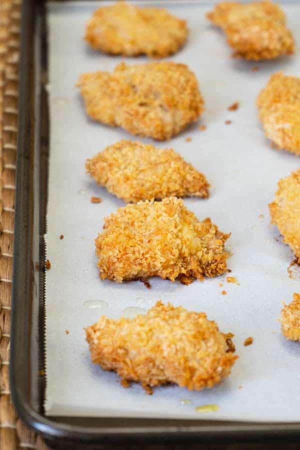 Baked Panko Chicken Poppers