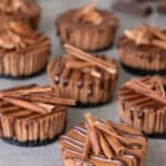 Mini chocolate cheesecakes