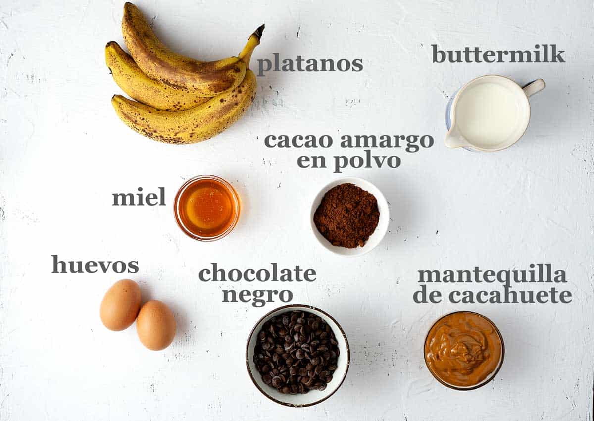 ingredientes pan de platano saludable