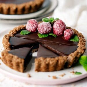 Healthy chocolate coconut tarts